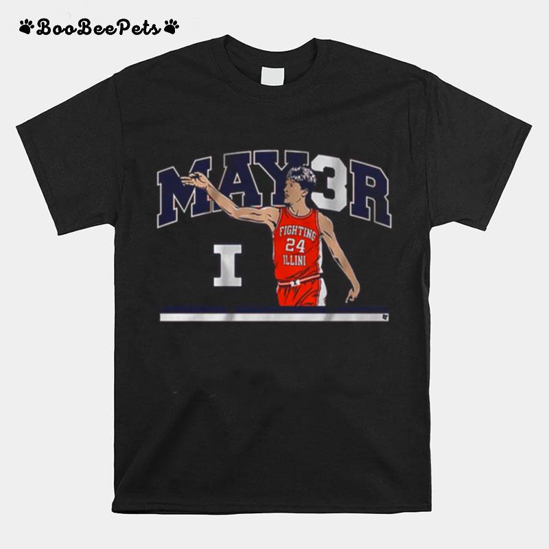 Illinois Basketball Matthew Mayer May3R Nil T-Shirt