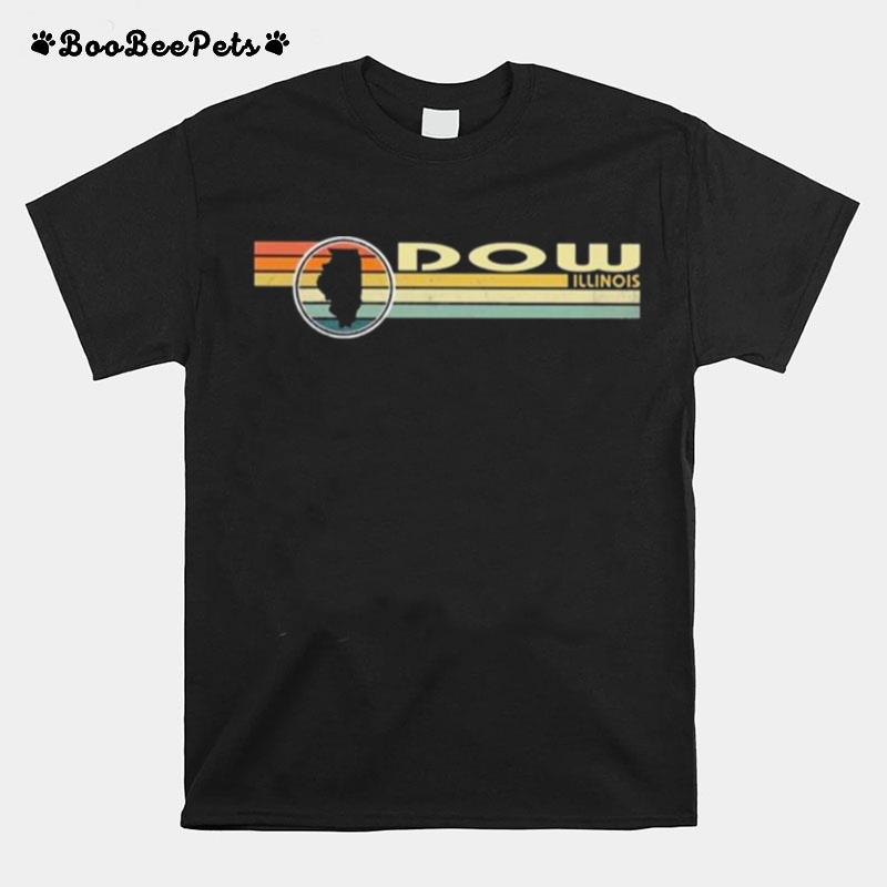 Illinois Vintage 1980S Style Dow T-Shirt