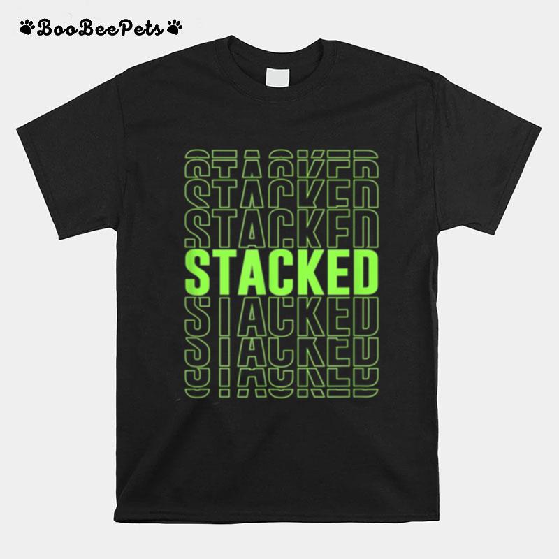 Illusion Endless Stacked Green And Black T-Shirt