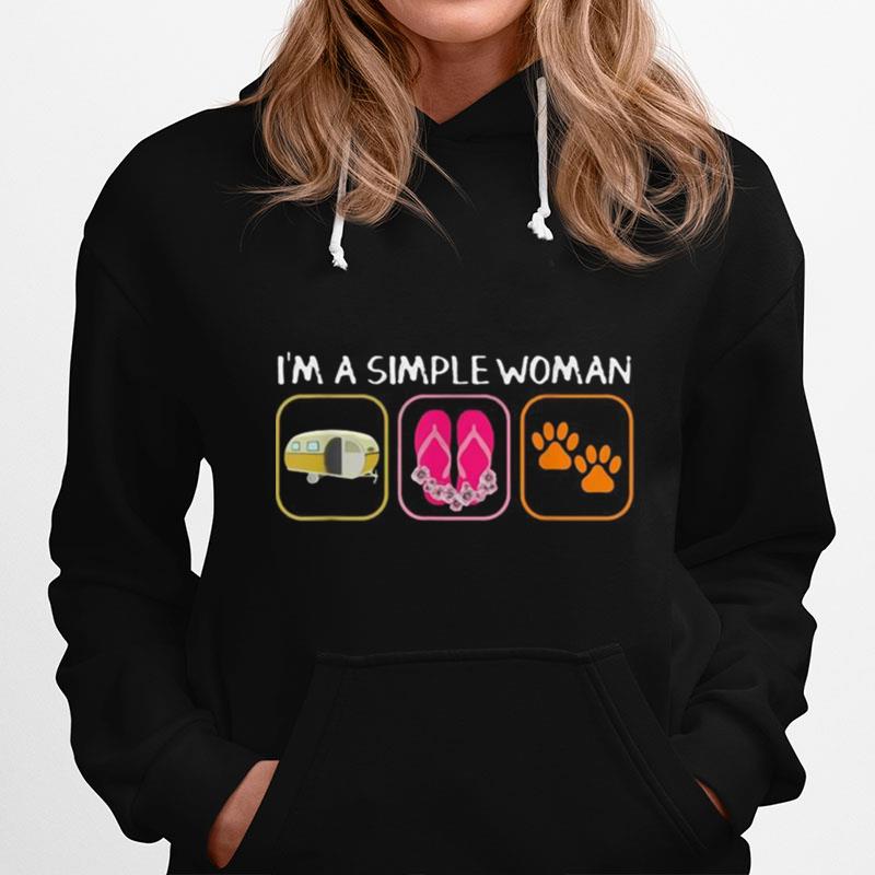 Im A Simple Camping Flip Flop And Dog Hoodie