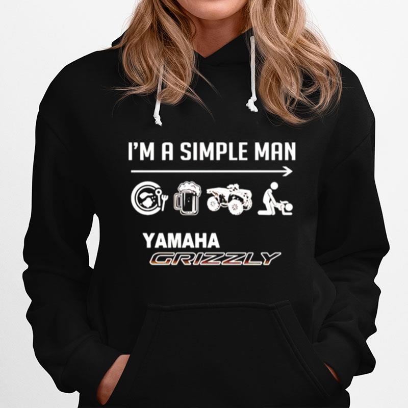 Im A Simple Man I Like Breakfast Beer Sex Yamaha Grizzly Hoodie