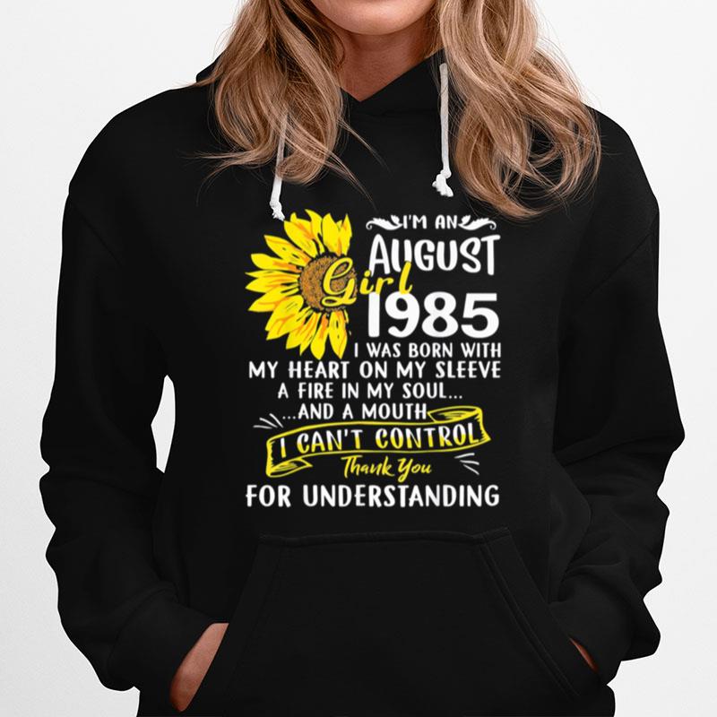 Im An August Girl 1985 36Th Birthday Sunflower Classic Hoodie