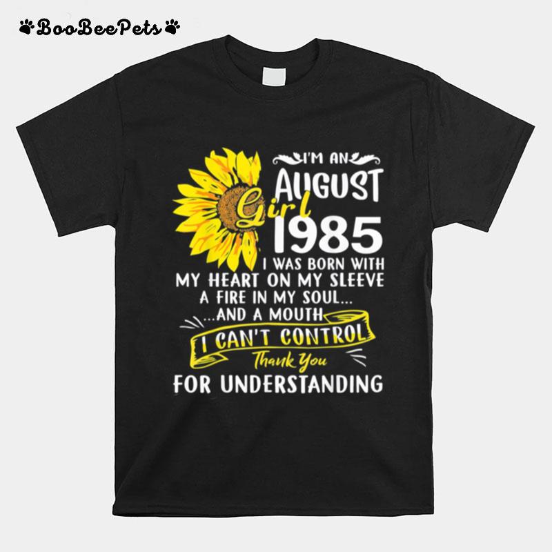 Im An August Girl 1985 36Th Birthday Sunflower Classic T-Shirt
