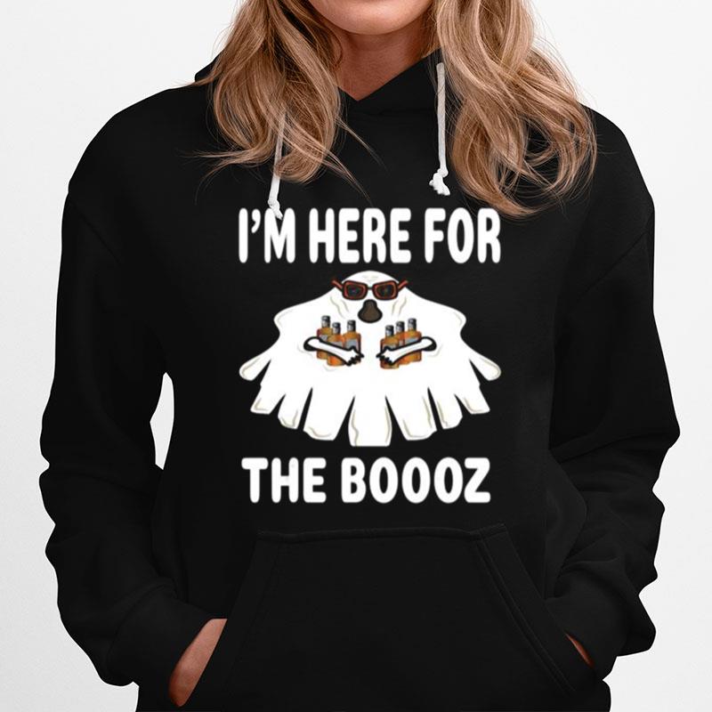Im Here For The Boooz Ghost Costume Halloween Party Hoodie