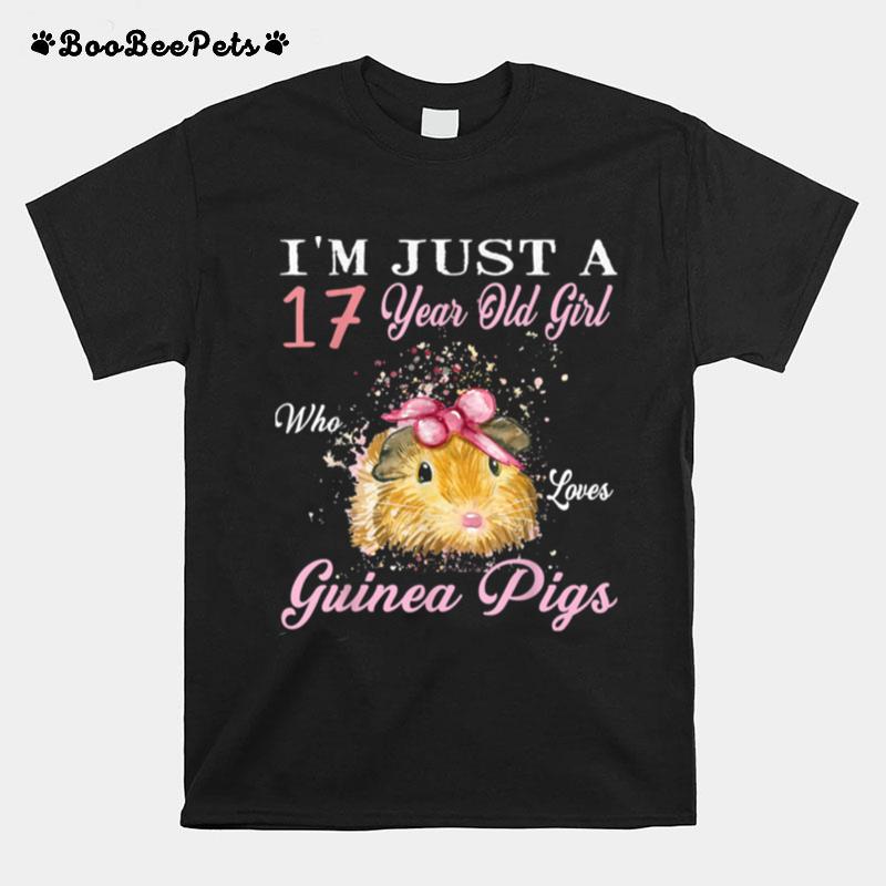 Im Just A 17 Year Old Girl Who Loves Guinea Pigs Birthday T-Shirt