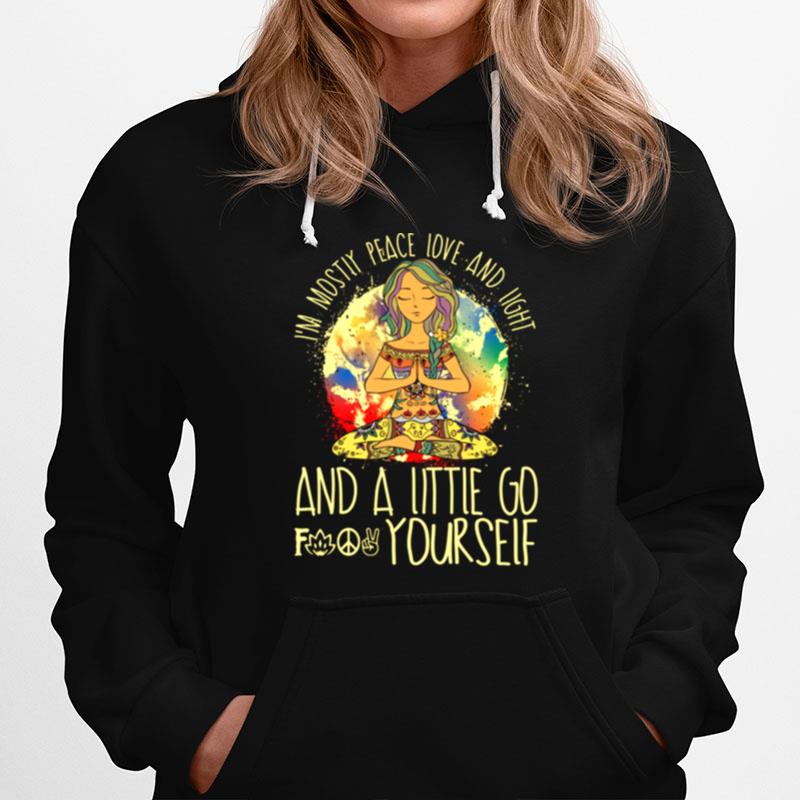 Im Mostly Peace Love And Light 80S Hippie Geschenk Hoodie