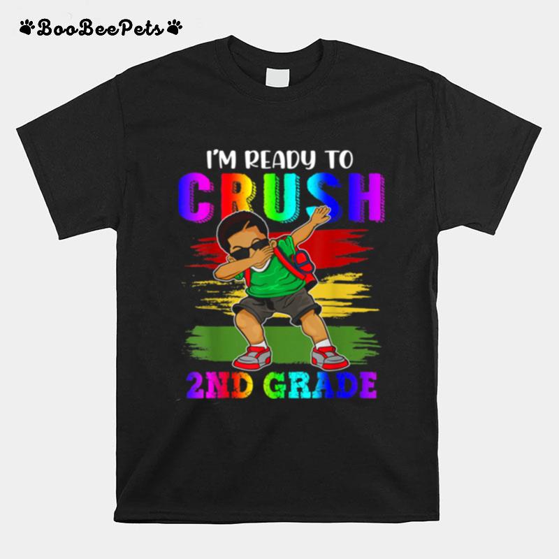 Im Ready To Crush 2Nd Grade Black Boys Dabbing Africa T-Shirt