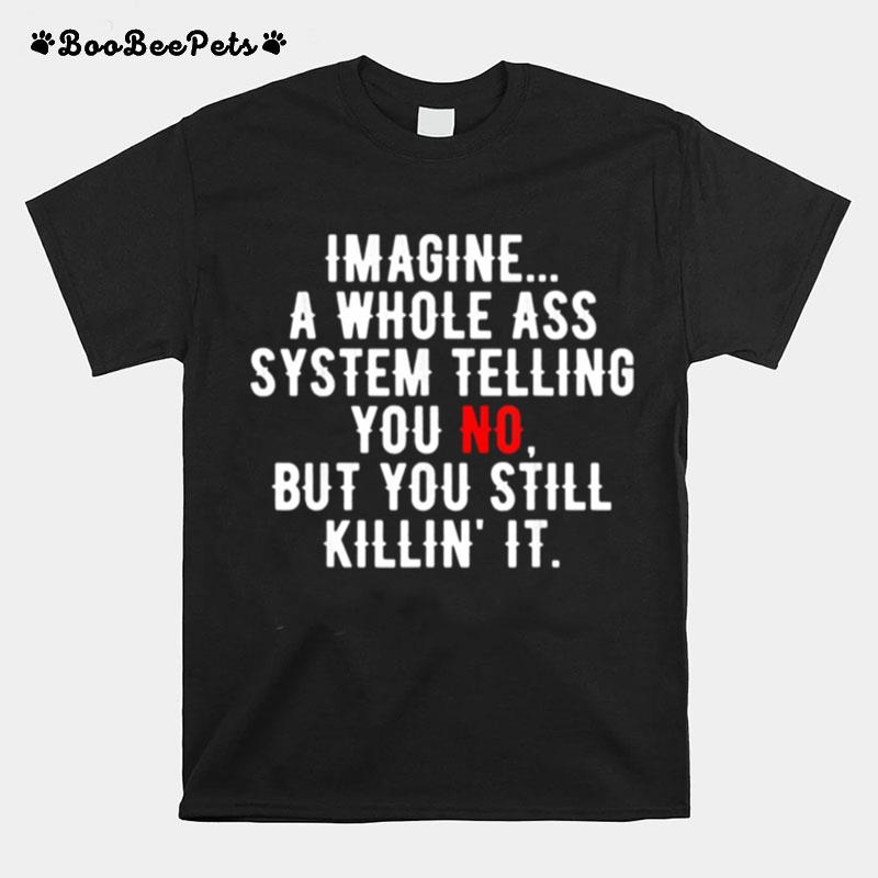 Imagine A Whole Ass System Telling You No But You Still T-Shirt