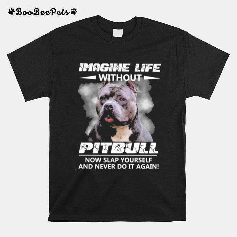 Imagine Life Without Pitbull Now Slap Yourself And Never Do It Again T-Shirt