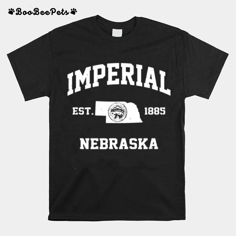 Imperial Nebraska Ne Vintage State Athletic Style T-Shirt