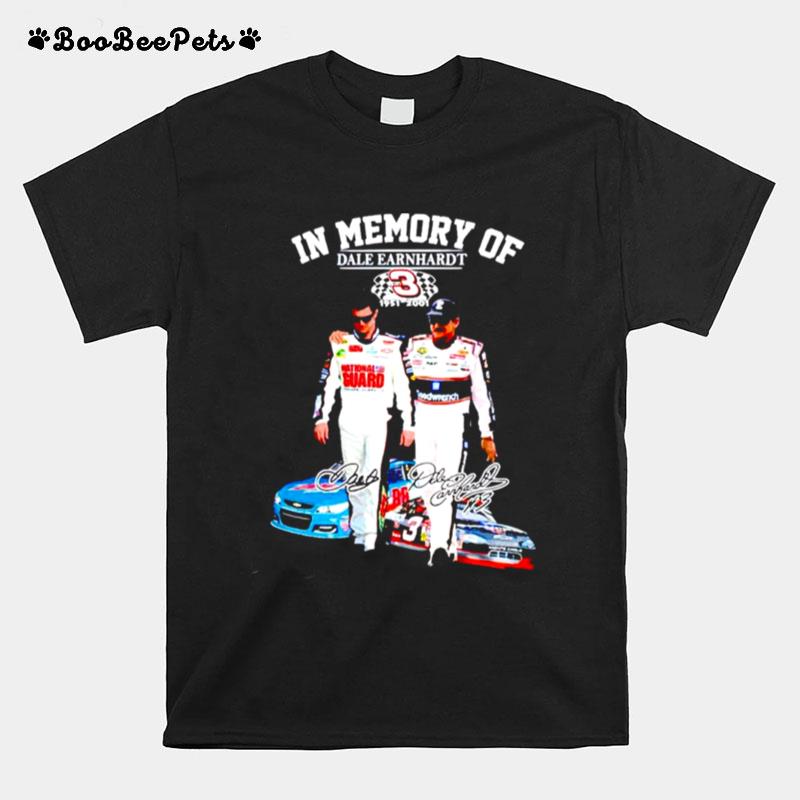 In Memory Of Dale Earnhardt 3 Signatures T-Shirt
