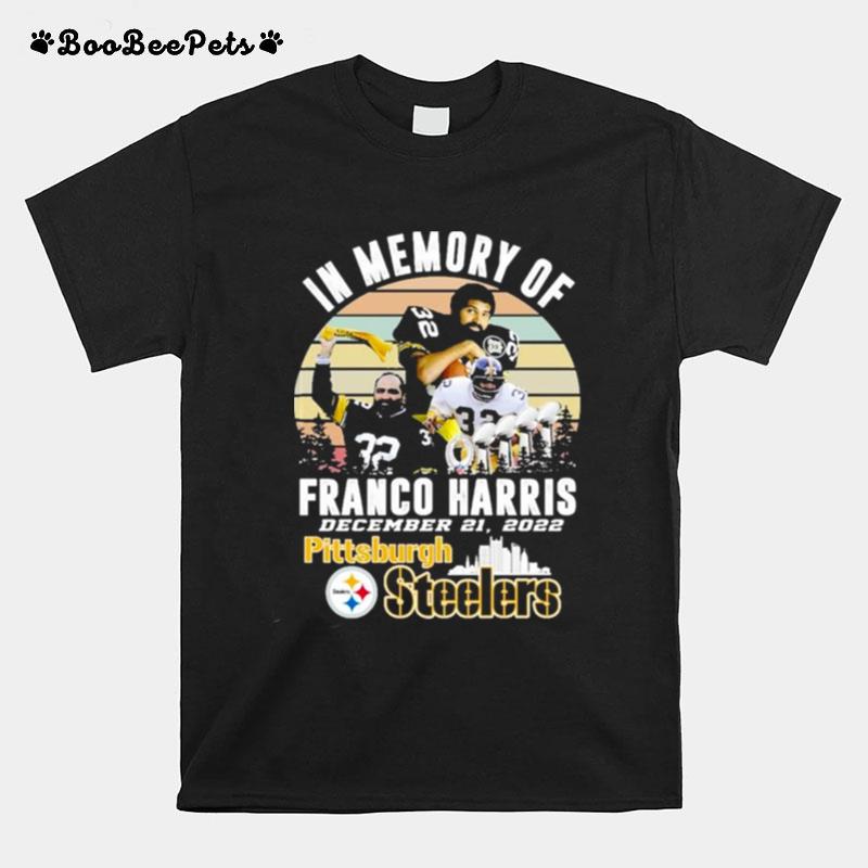 In Memory Of Franco Harris Steelers T-Shirt