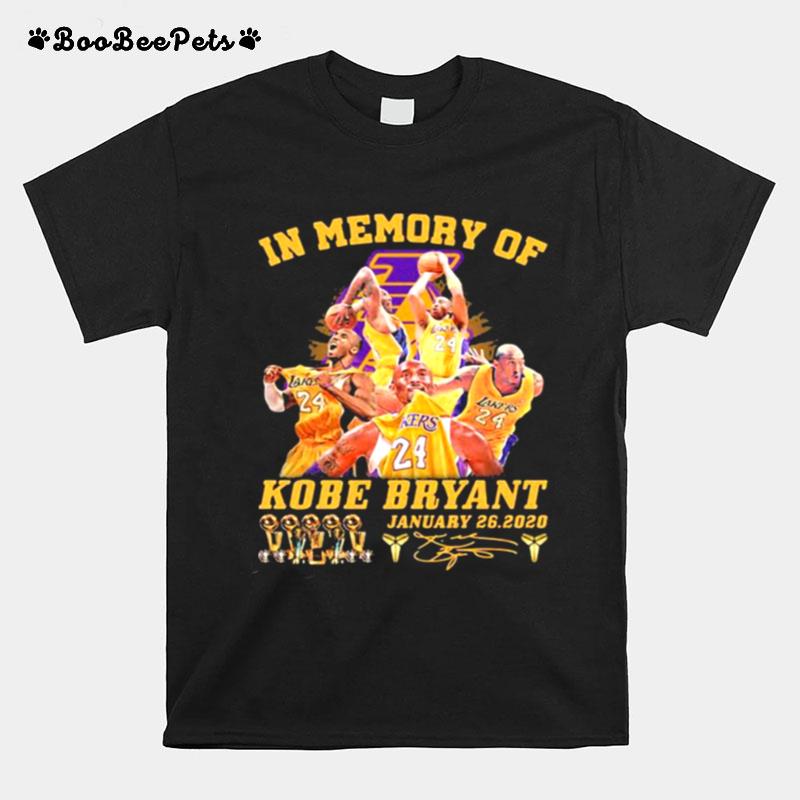 In Memory Of Kobe Bryant Legend Never Die Signature T-Shirt