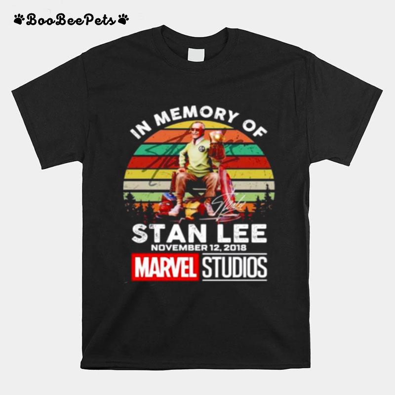In Memory Of Stan Lee November 12 2018 Marvel Studio Vintage T-Shirt