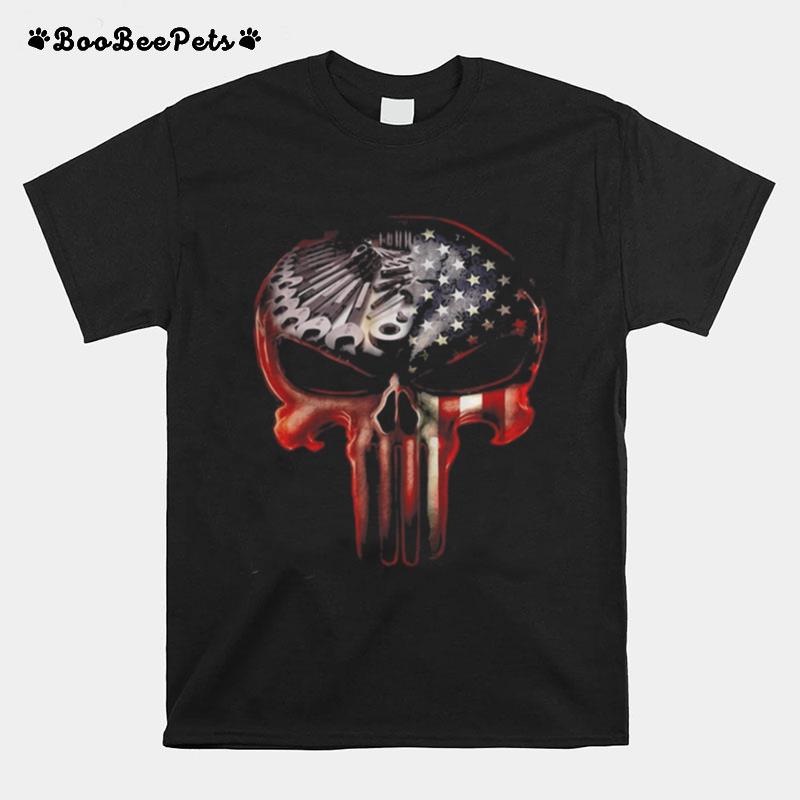 Independence Day The Punisher Skull Mechanic T-Shirt