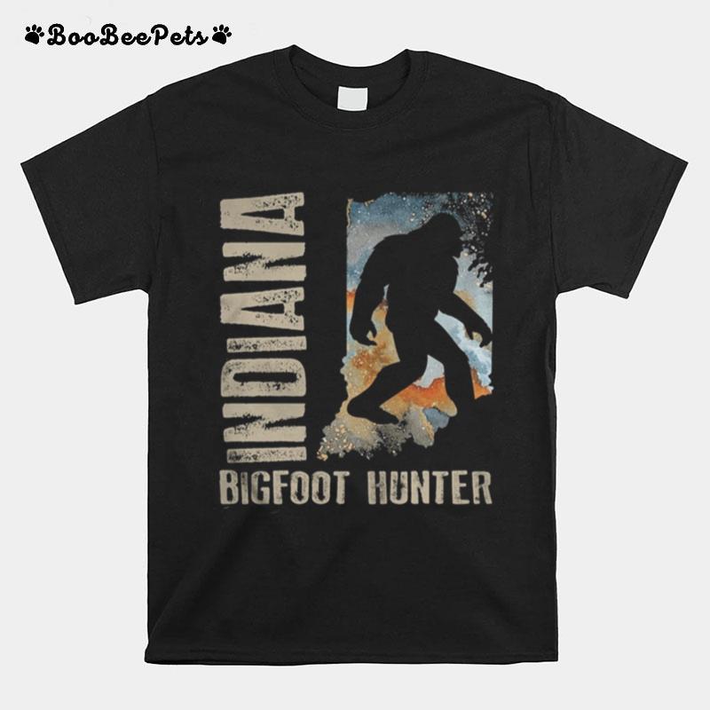 Indiana Bigfoot Hunter Sunset T-Shirt