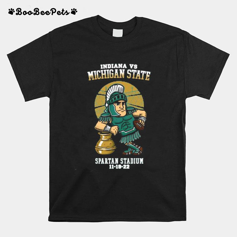 Indiana Hoosiers Vs Michigan State Spartans Game Day 2022 T-Shirt