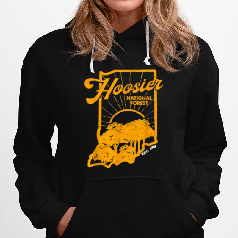 Indiana State Hoosier National Forest Retro Vintage Hoodie
