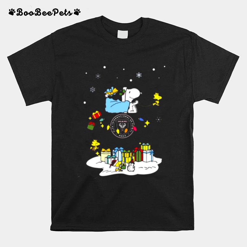 Inter Miami Cf Santa Snoopy Wish You A Merry Christmas 2022 T-Shirt