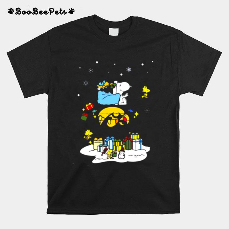 Iowa Hawkeyes Santa Snoopy Wish You A Merry Christmas 2022 T-Shirt