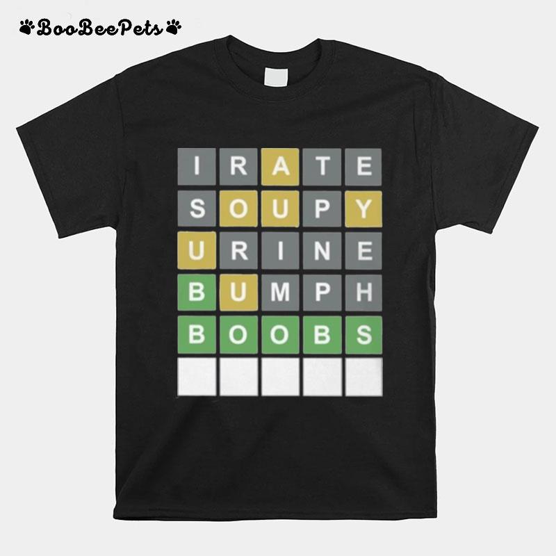 Irate Soupy Urine Bumph Boobs T-Shirt