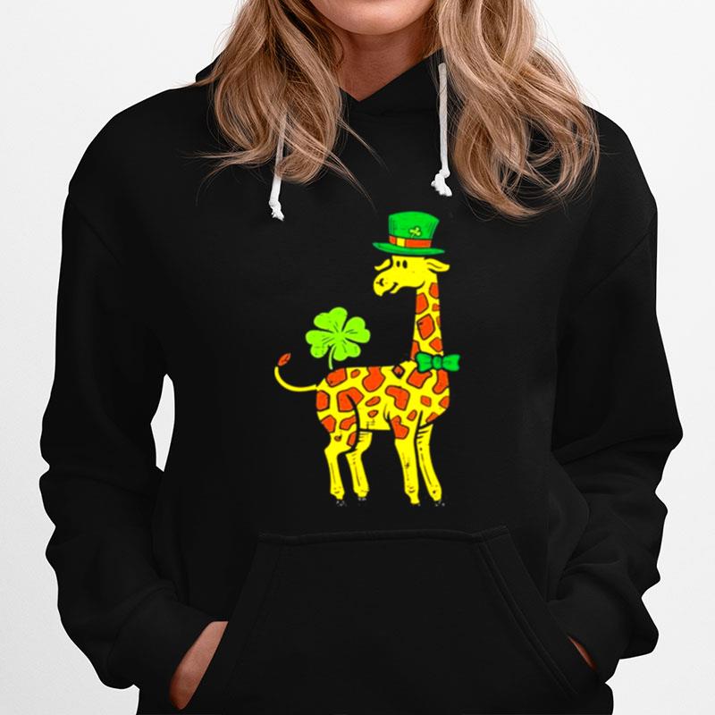 Irish Leprechaun Giraffe Shamrock St Patrick Day Animal Hoodie