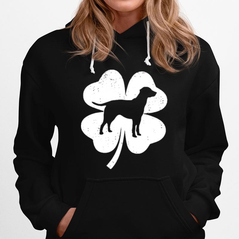 Irish Shamrock Leaf Labrador Dog St. Patricks Day Hoodie