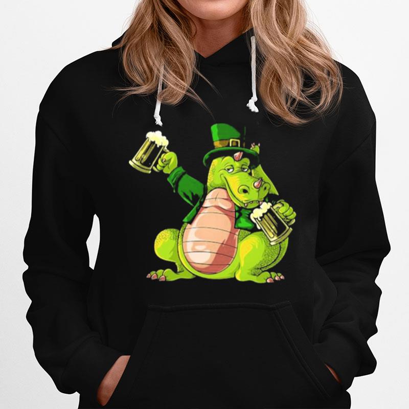 Irish T Rex Beer St Patricks Day Hoodie