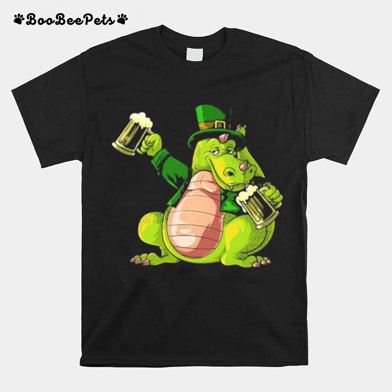 Irish T Rex Beer St Patricks Day T-Shirt