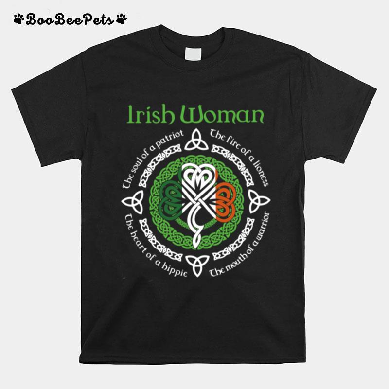 Irish Woman The Soul Of A Patriot St Patricks Day T-Shirt