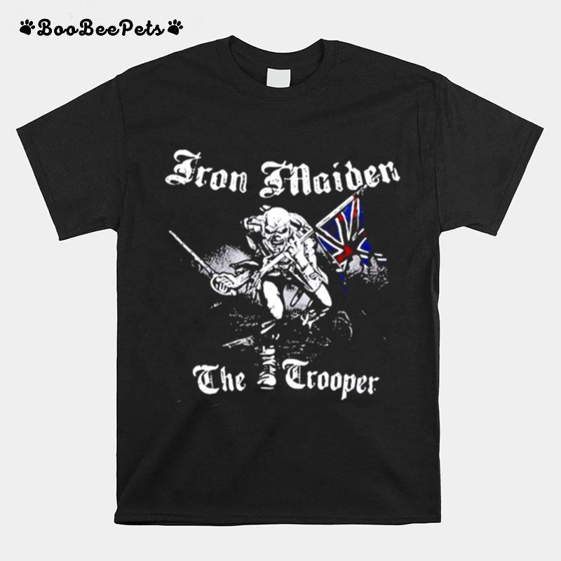 Iron Maiden %E2%80%98Sketched Trooper Flag T-Shirt