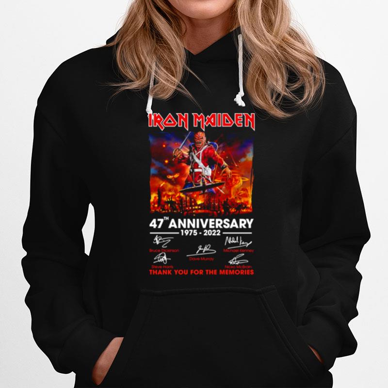 Iron Maiden Legacy Of The Beast 2022 Tour Happy 47Th Anniversary 1975 2022 Of Iron Maiden Hoodie