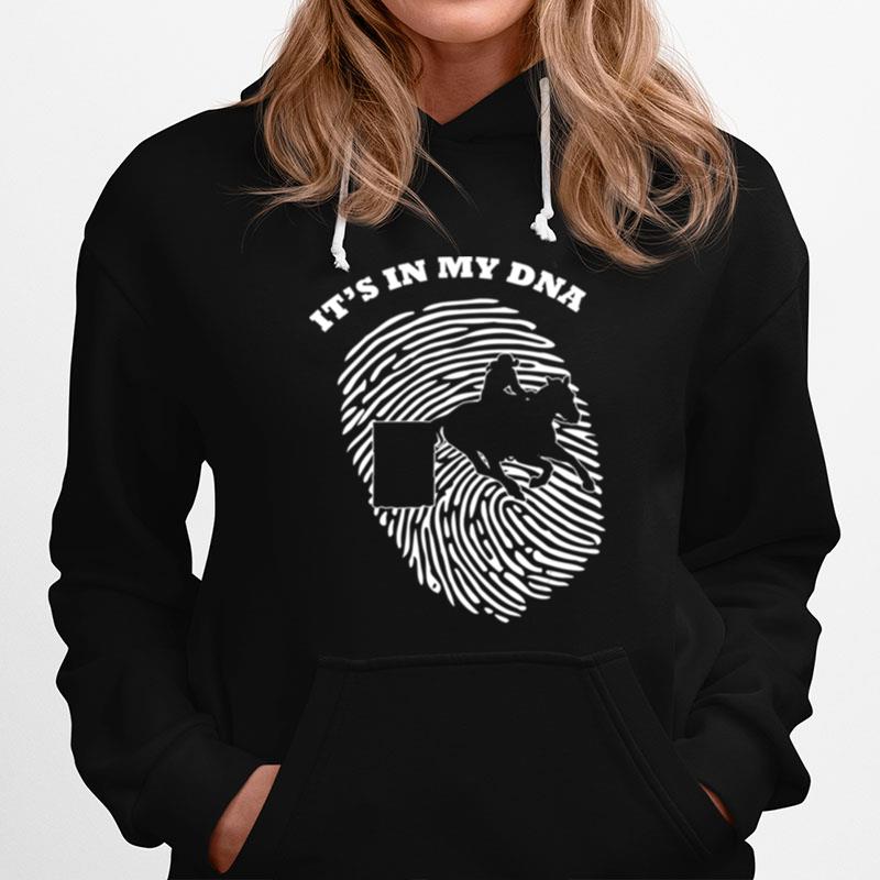 Its In My Dna Barrel Racing Rodeo Fingerprint Fans Retro Hoodie