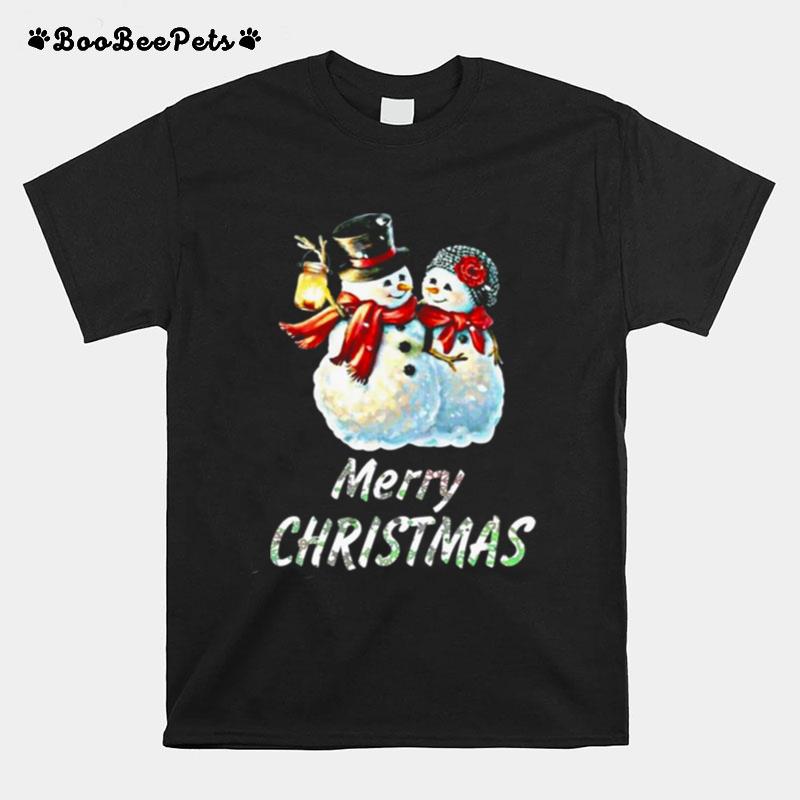 Its Snow Time Snowman Family Merry Christmas T-Shirt