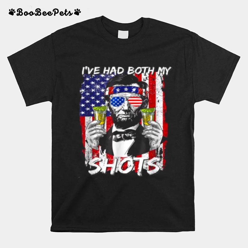 Ive Had Both My Shots Us Flag Tequila Vaccination T-Shirt