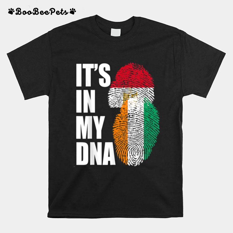 Ivorian And Egyptian Mix Dna Flag Heritage T-Shirt