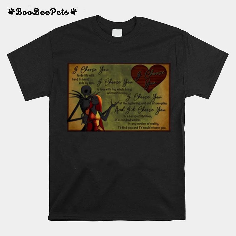 Jack And Sally I Choose You T-Shirt