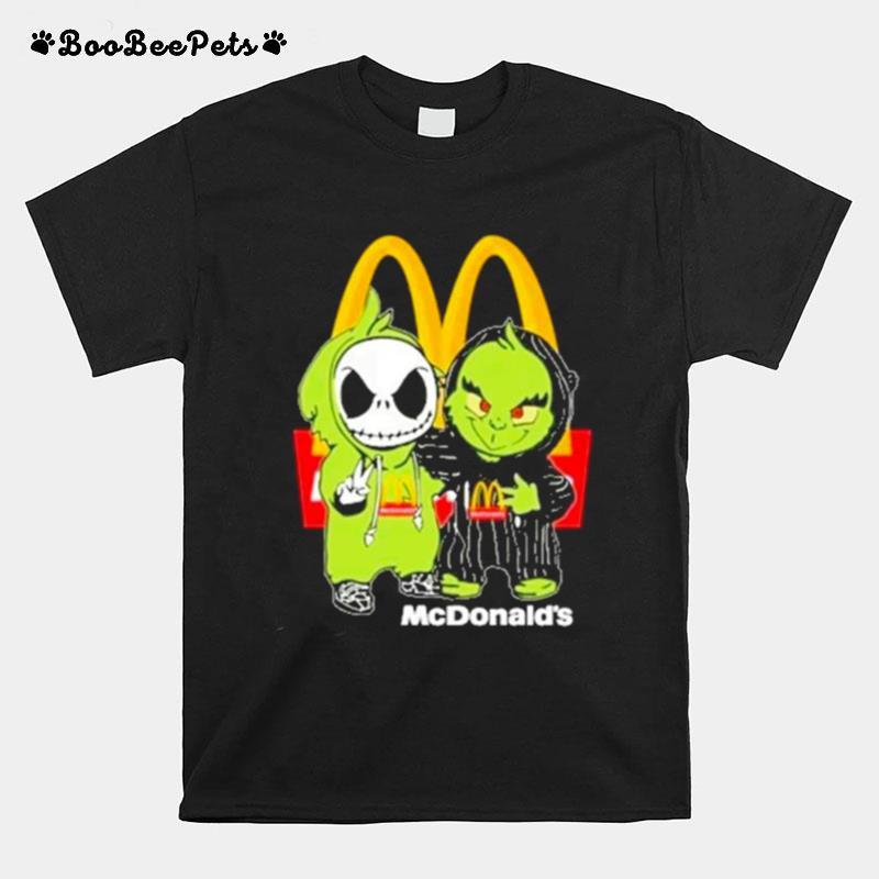 Jack Skellington And Grinch Mcdonalds Friends T-Shirt