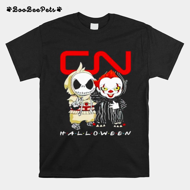 Jack Skellington And Pennywise Canadian National Railway Halloween T-Shirt