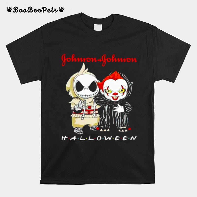 Jack Skellington And Pennywise Johnson Johnson Halloween T-Shirt