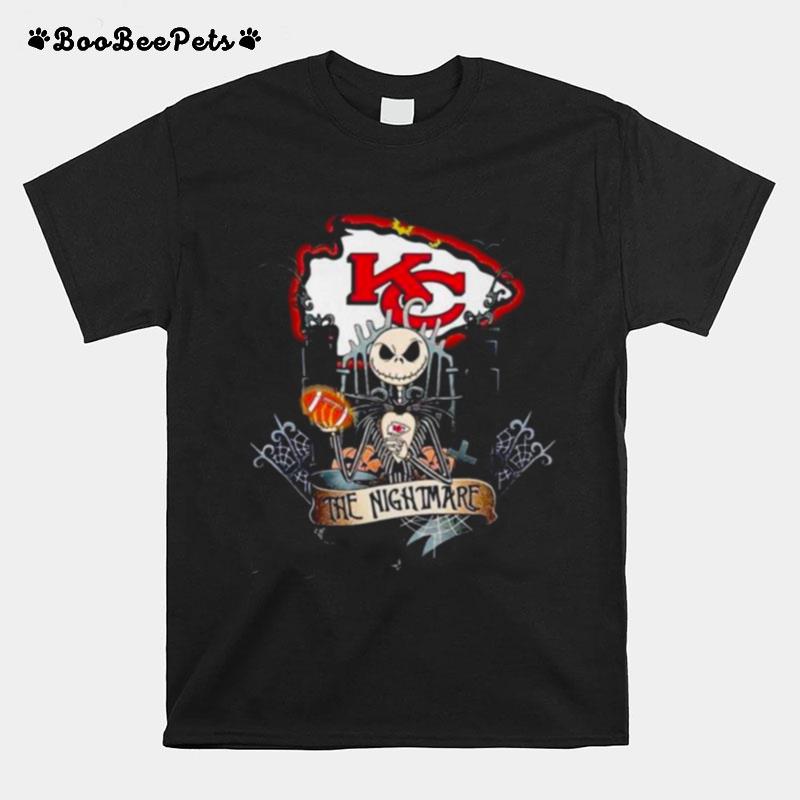 Jack Skellington The Nightmare Kansas City Chief Halloween 2022 T-Shirt