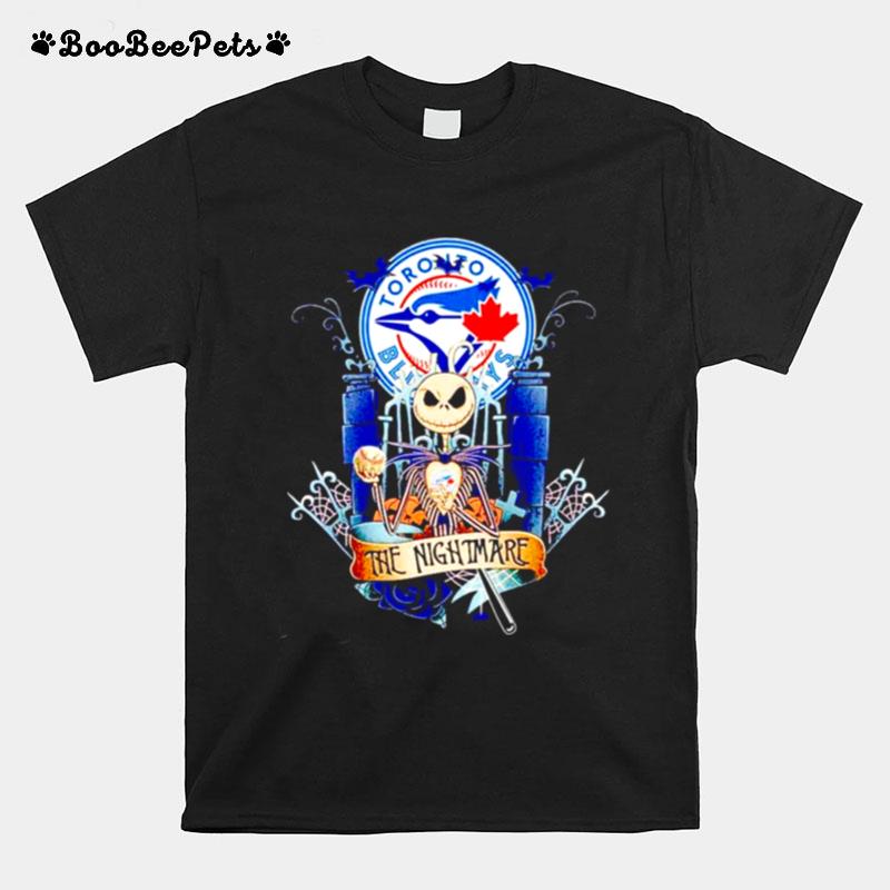 Jack Skellington Toronto Blue Jays The Nightmare Halloween T-Shirt