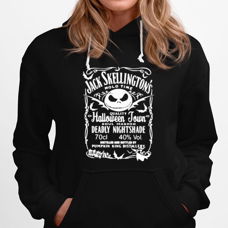 Jack Skellingtons Mold Time Quality Halloween Town Soul Mahed Deadly Nightshade Hoodie