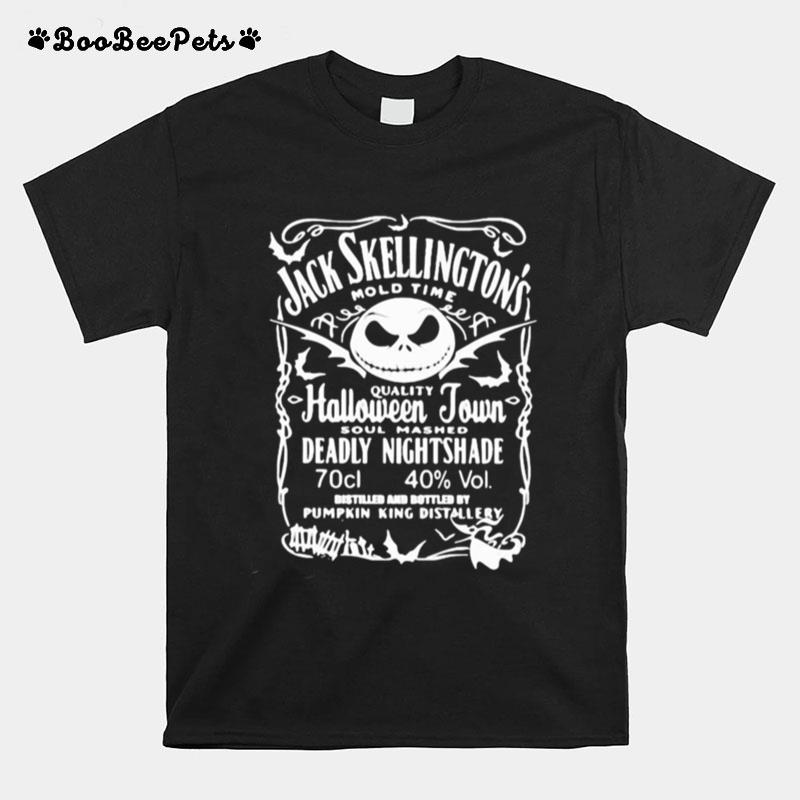 Jack Skellingtons Mold Time Quality Halloween Town Soul Mahed Deadly Nightshade T-Shirt