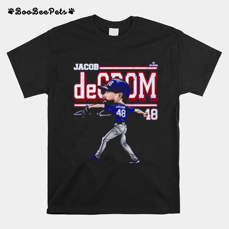 Jacob Degrom Texas Cartoon Signature T-Shirt