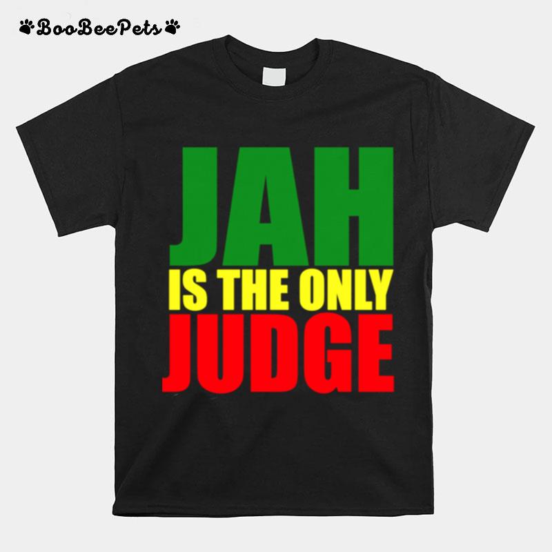 Jah Is The Only Judge Reggaes Rasta Langarmshirt T-Shirt