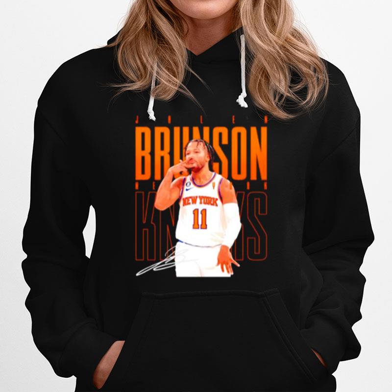 Jalen Brunson New York Knicks Basketball Signature Hoodie