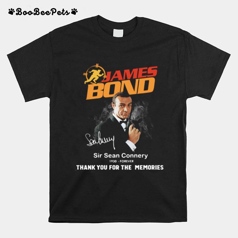James Bond Sir Sean Connery 1930 Forever Thank You For The Memories Signature T-Shirt