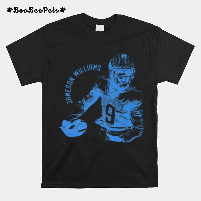 Jameson Williams Detroit Vintage Mono Football T-Shirt