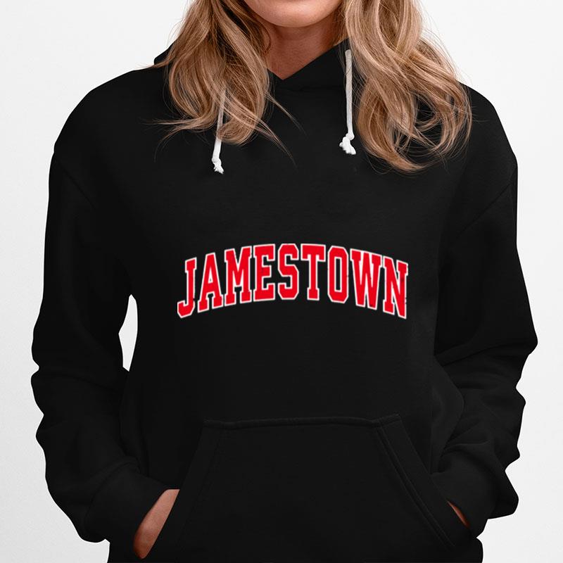 Jamestown New York Ny Vintage Sports Design Red Design Hoodie